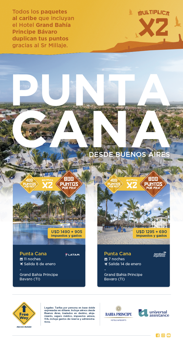 ¡Vendé Bahia Principe Bavaro y duplicá tus puntos!